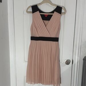 Elle Blush Pink Mini Dress with Black Accents